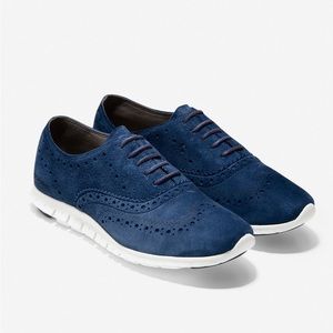 Coke Haan Women's zerogrand Wingtip Oxford Blue | Size 8